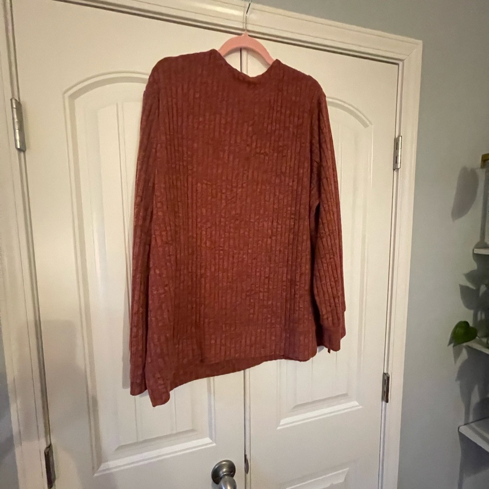 Rust Ribbed Sweater XXL - Picture 3 of 5